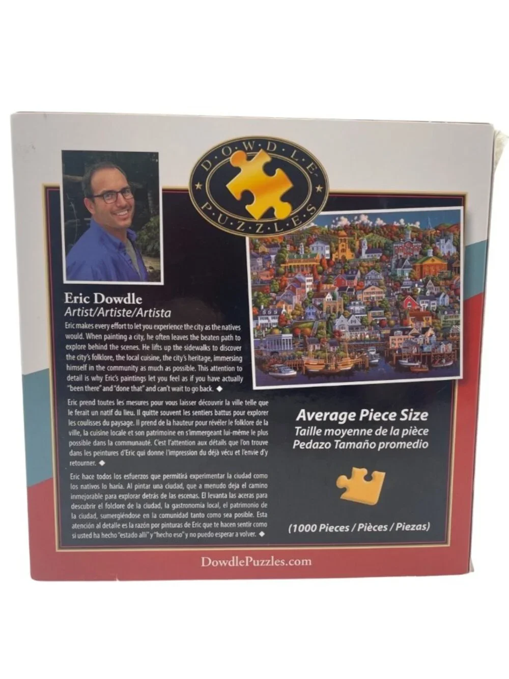 NEW Dowdle Folk Art Jigsaw Puzzles PLYMOUTH 1000 pcs 19 1/4